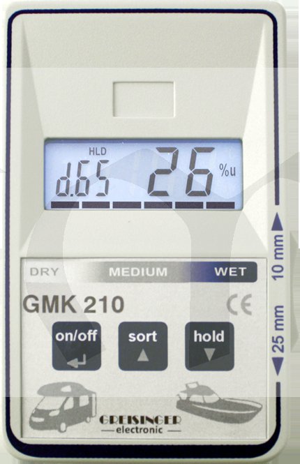 GMK 210 - Kapacitní měřič materiálové vlhkosti pro KARAVANY a LODĚ